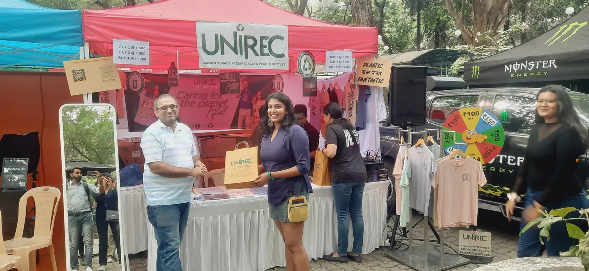 Unirec branded exhibition stand